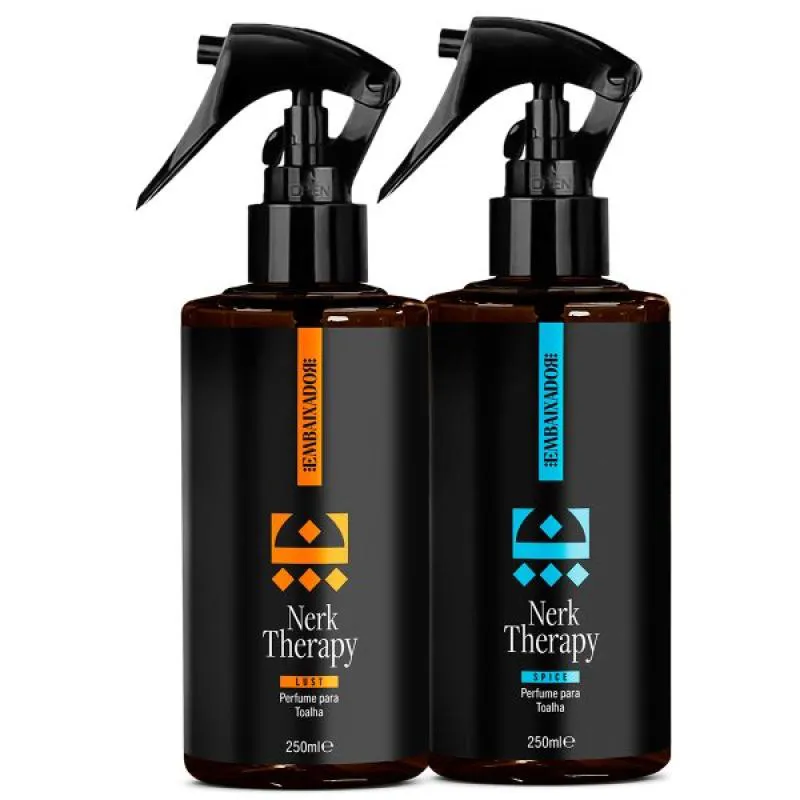 Kit Perfume para Toalha Embaixador Nerk Therapy Lust 250ml + Spice 250ml
