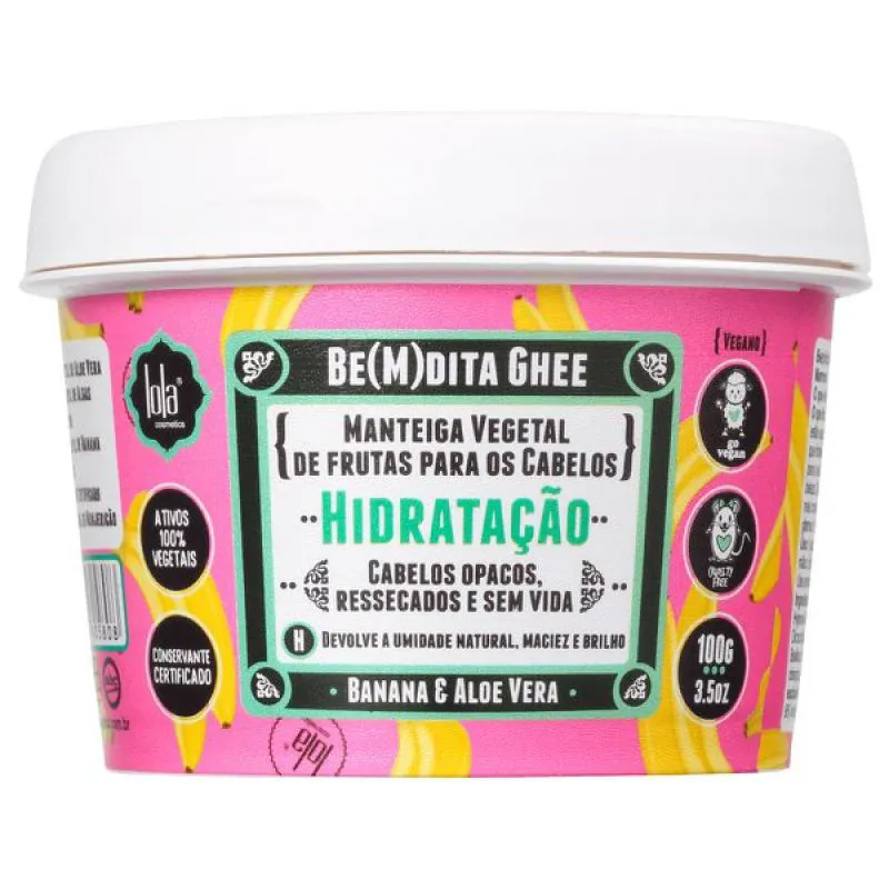 MáSCARA CAPILAR LOLA COSMETICS BE(M)DITA HIDRATAçãO BANANA - 100G