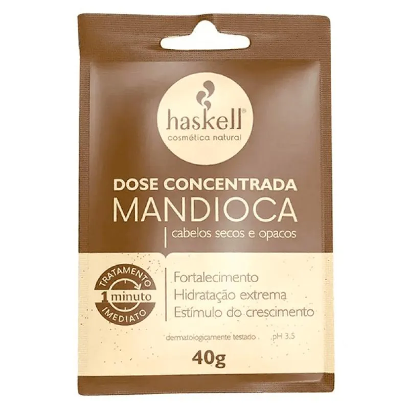 MáSCARA DOSE CONCENTRADA MANDIOCA HASKELL 40G
