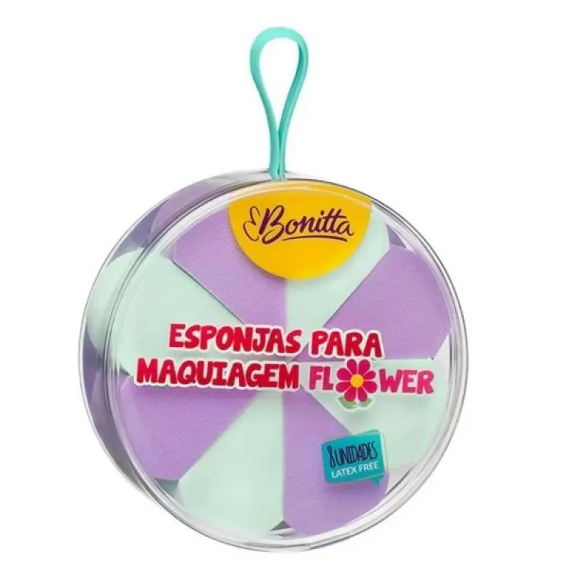 ESPONJA PARA MAQUIAGEM FLOWER BONITTA MARCO BONI 8 Unidades