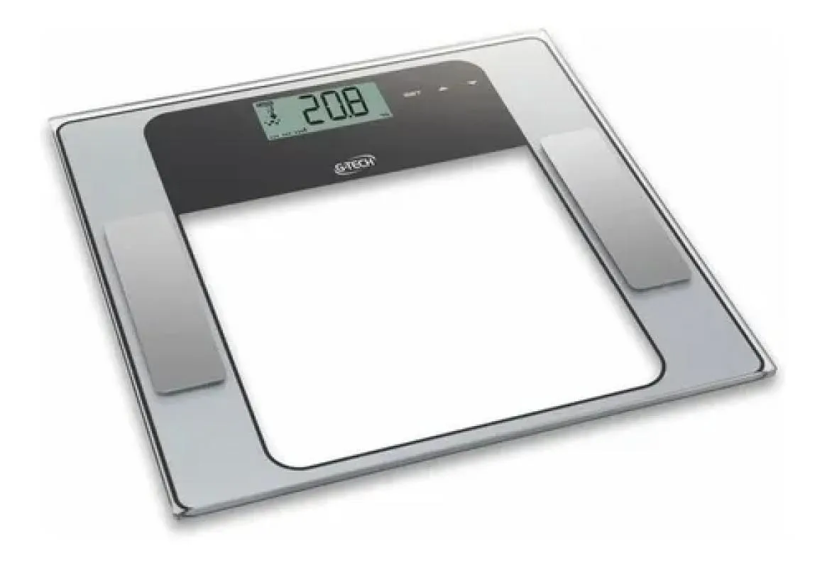 BALANçA CORPORAL DIGITAL COM BIOIMPEDâNCIA G-TECH GLASS 7 FW TRANSPARENTE ATé 150 KG