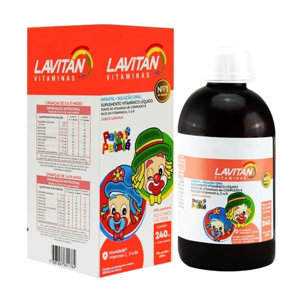 LAVITAN KIDS 240ML - SUPLEMENTO VITAMíNICO INFANTIL CIMED Laranja
