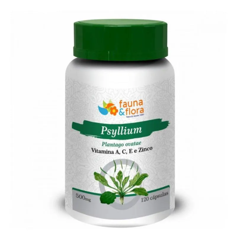 PSYLLIUM 120 CáPSULAS FAUNA E FLORA Neutro
