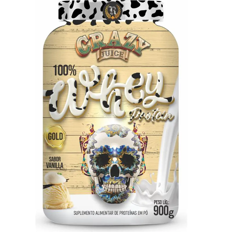 CRAZY 100% WHEY PROTEIN GOLD SABOR VANILLA 900GR - REPRESENT NUTRITION
