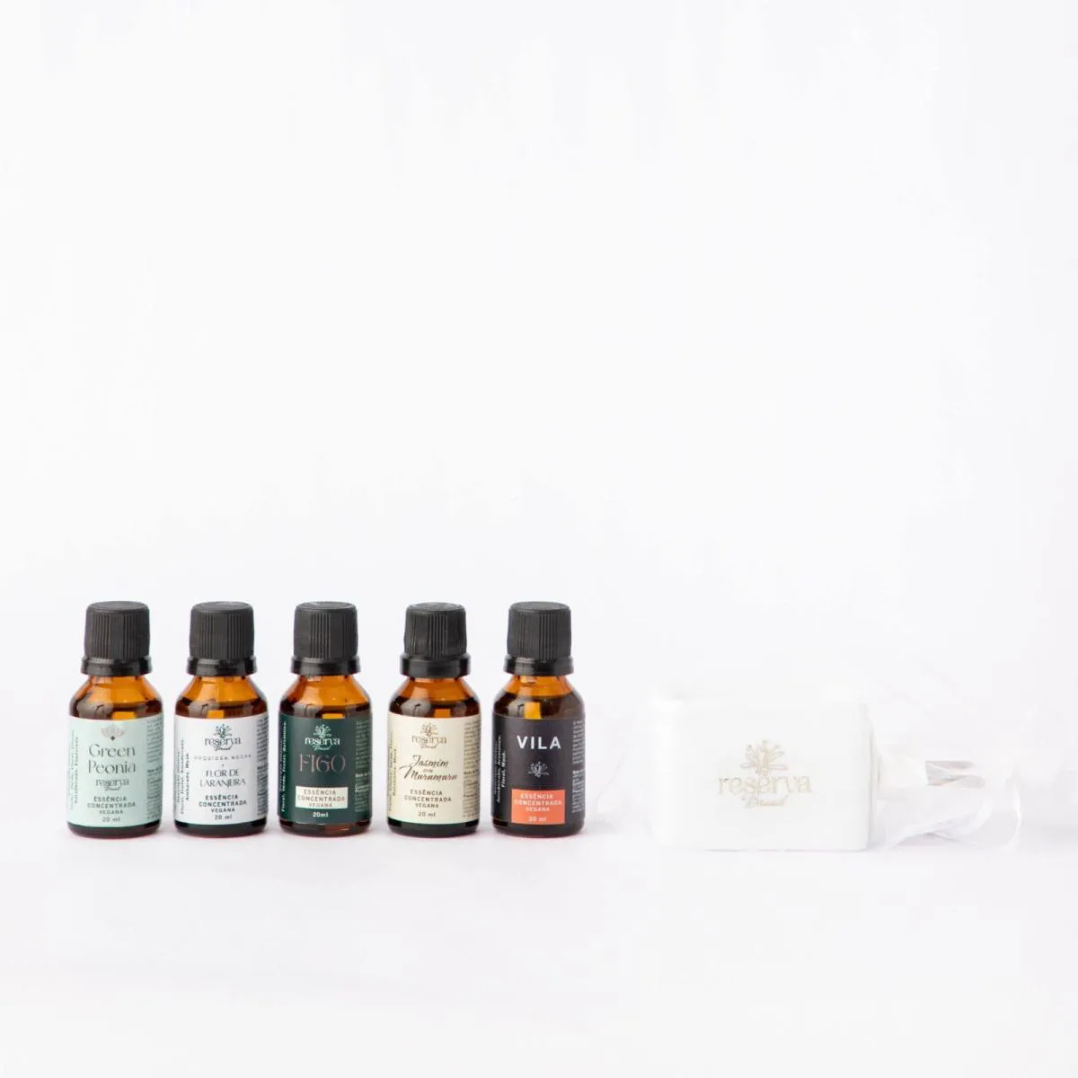 KIT AROMATIZADOR ELéTRICO PORCELANA + 5 ESSêNCIAS CONCENTRADAS 20ML