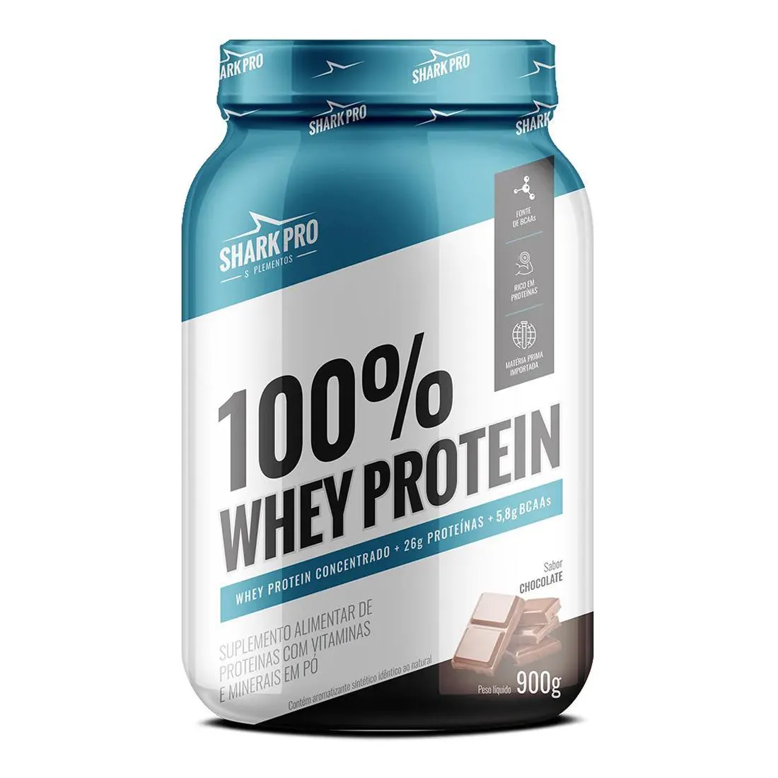 100% WHEY PROTEIN 900G SHARK PRO SUPLEMENTOS