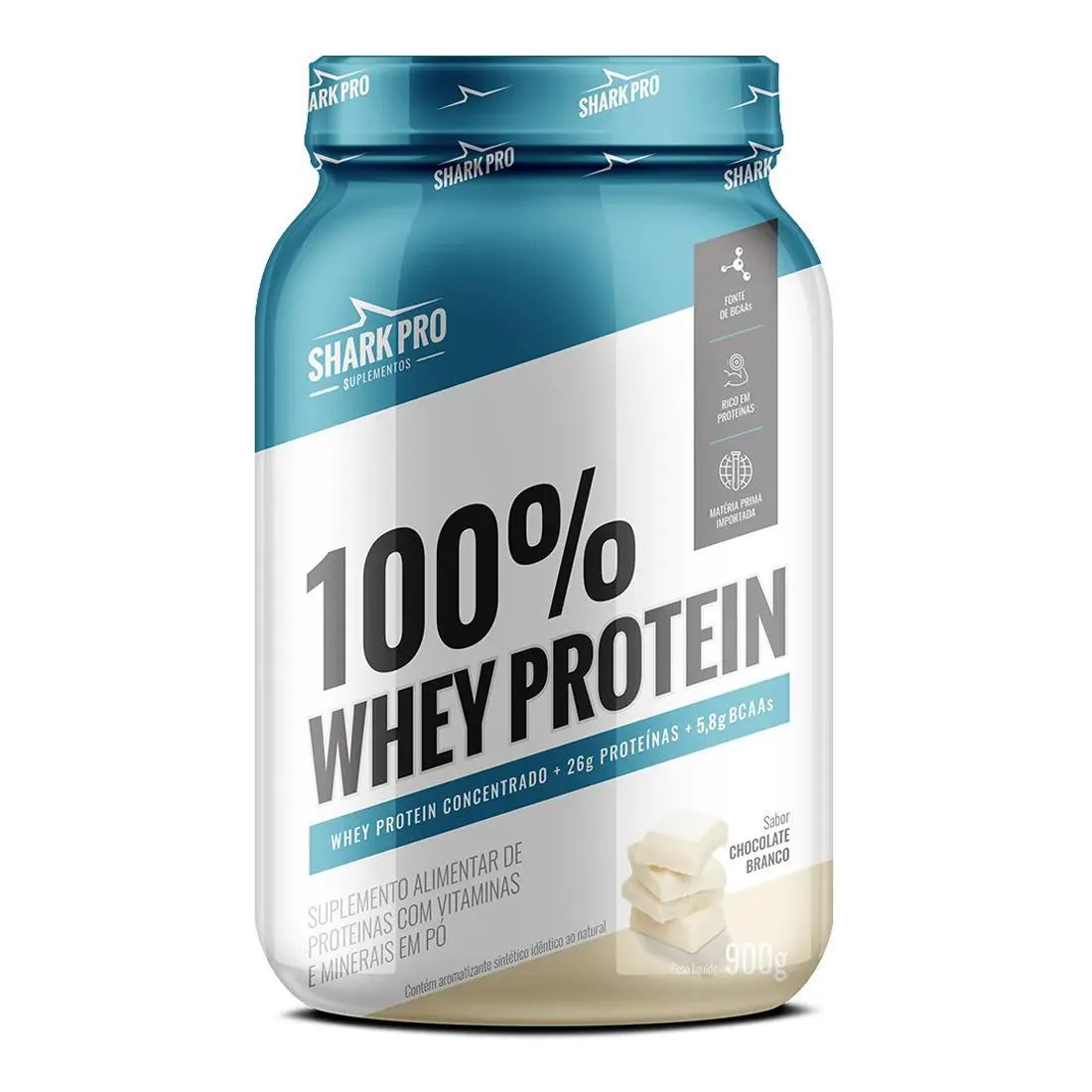 100% WHEY PROTEIN 900G SHARK PRO SUPLEMENTOS