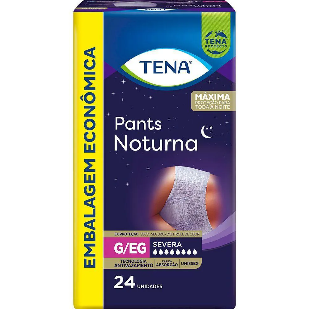 ROUPA ÍNTIMA TENA PANTS NOTURNA G/EG 24 UNIDADES