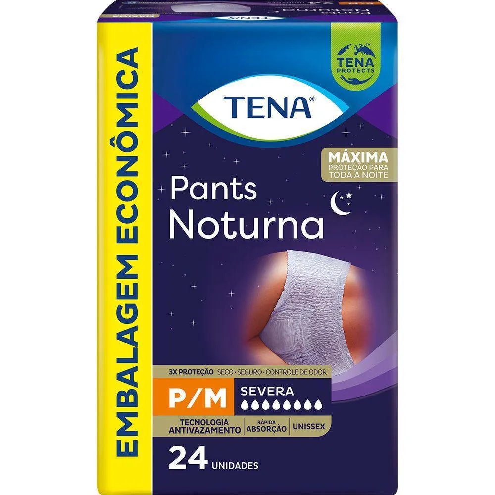 ROUPA ÍNTIMA TENA PANTS NOTURNA P/M 24 UNIDADES