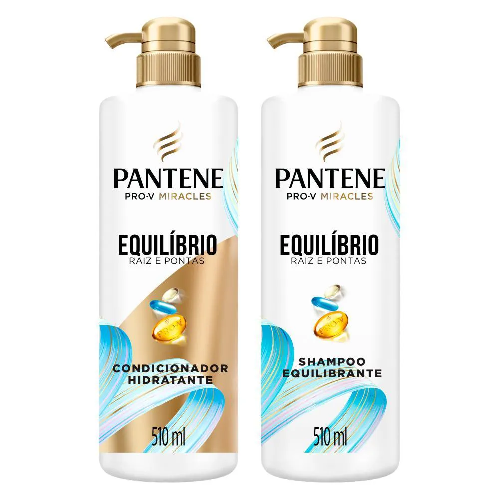 KIT SHAMPOO + CONDICIONADOR EQUILíBRIO CABELOS MISTOS E PONTAS RESSECADAS 510ML