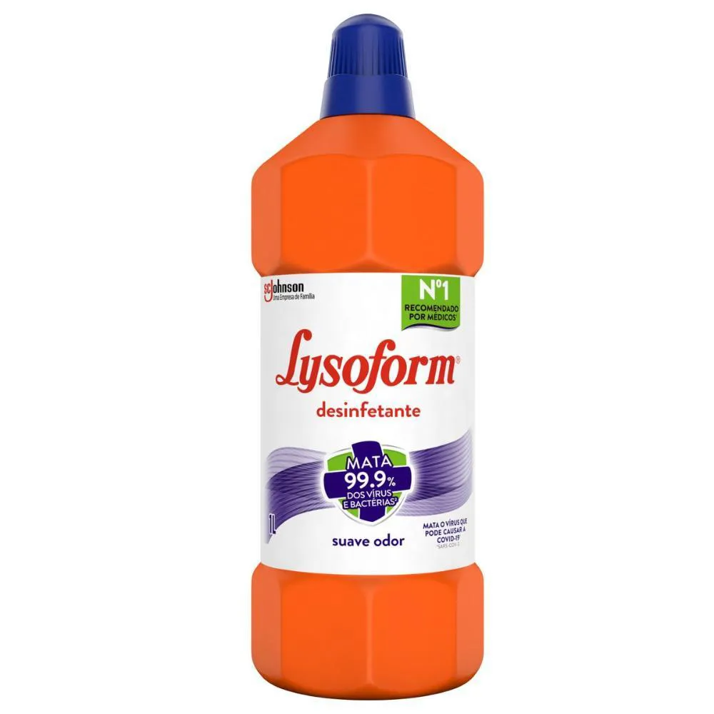 DESINFETANTE BRUTO LYSOFORM USO GERAL SUAVE ODOR 1L