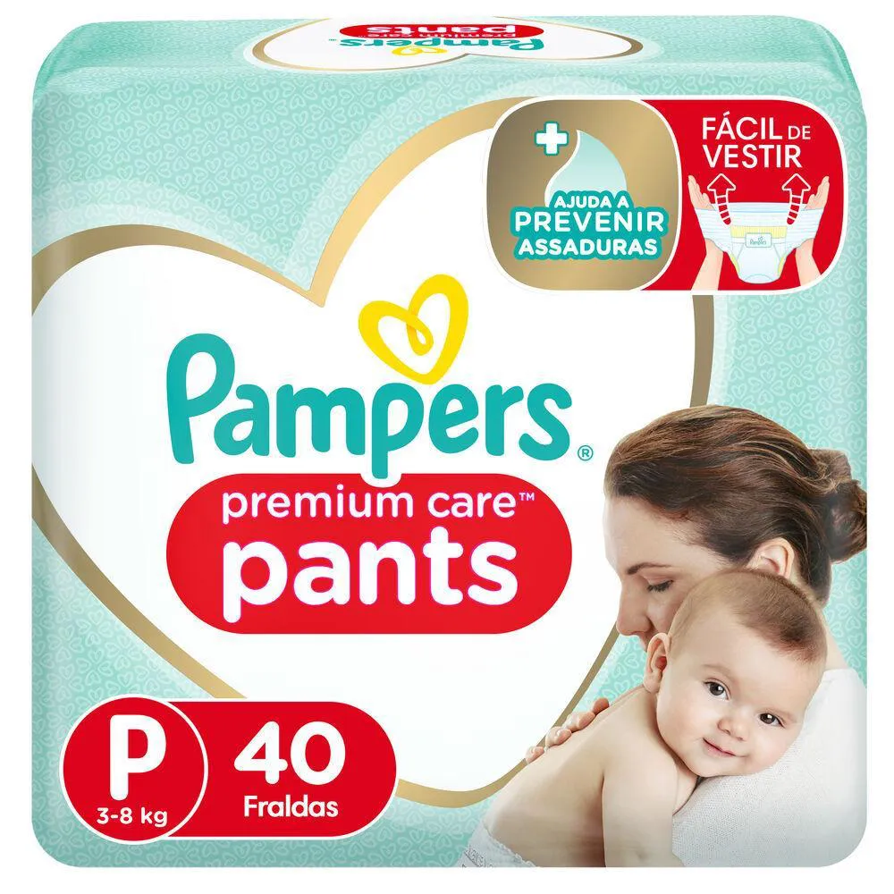 Fralda Calça Pampers Premium Care P 40 unidades