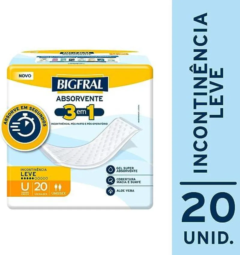 ABSORVENTE GERIáTRICO BIGFRAL REGULAR PLUS 20UN