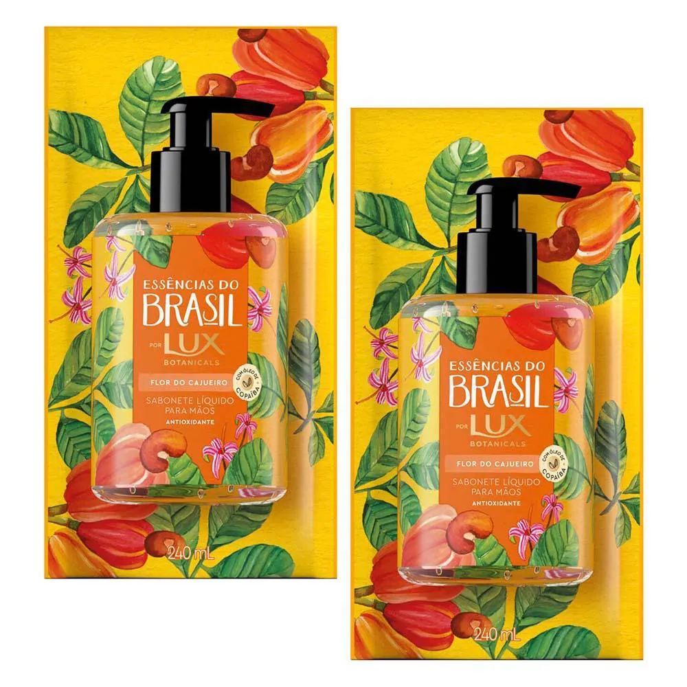KIT 2 REFIS SABONETE LíQUIDO LUX ESSêNCIAS DO BRASIL VITóRIA RéGIA 240ML CADA