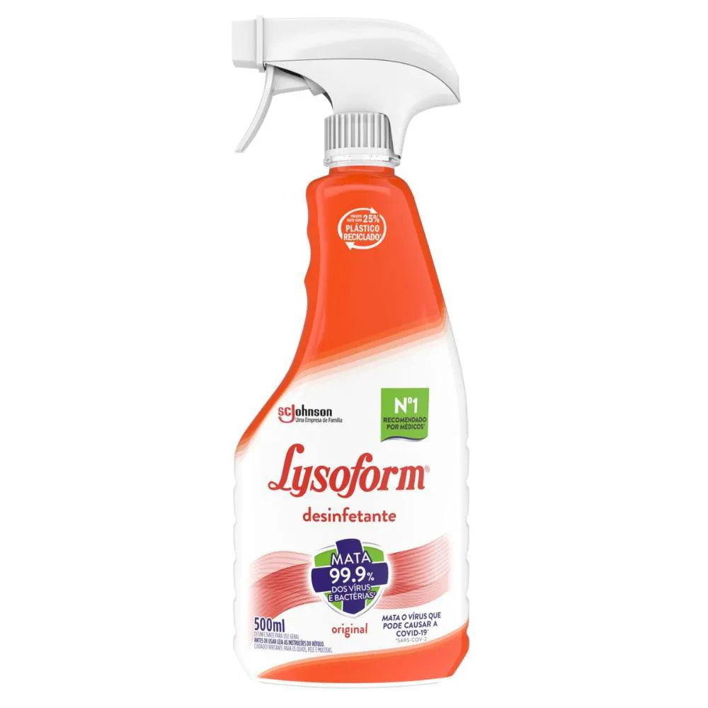 DESINFETANTE PARA USO GERAL LYSOFORM ORIGINAL BORRIFADOR 500ML