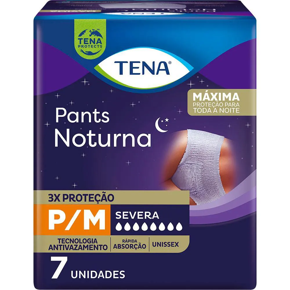 ROUPA íNTIMA TENA PANTS NOTURNA P/M 7 UNIDADES