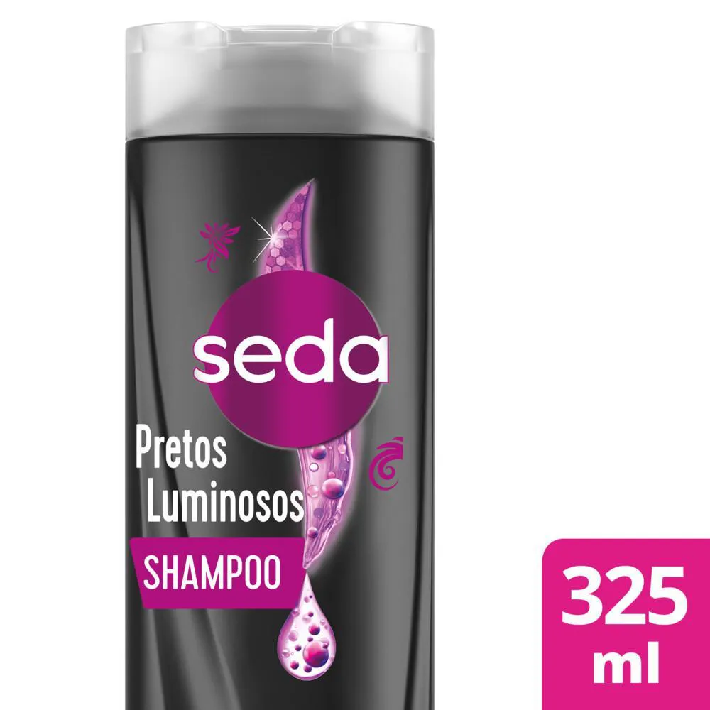Shampoo Seda Pretos Luminosos Brilho 325ml