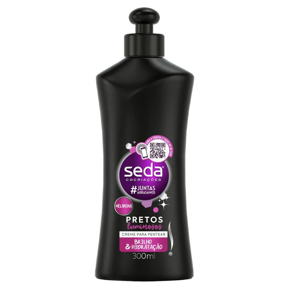 CREME PARA PENTEAR SEDA COCRIAçõES PRETOS LUMINOSOS 300ML