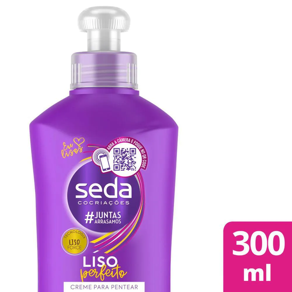 CREME PARA PENTEAR SEDA COCRIAçõES LISO PERFEITO 300ML