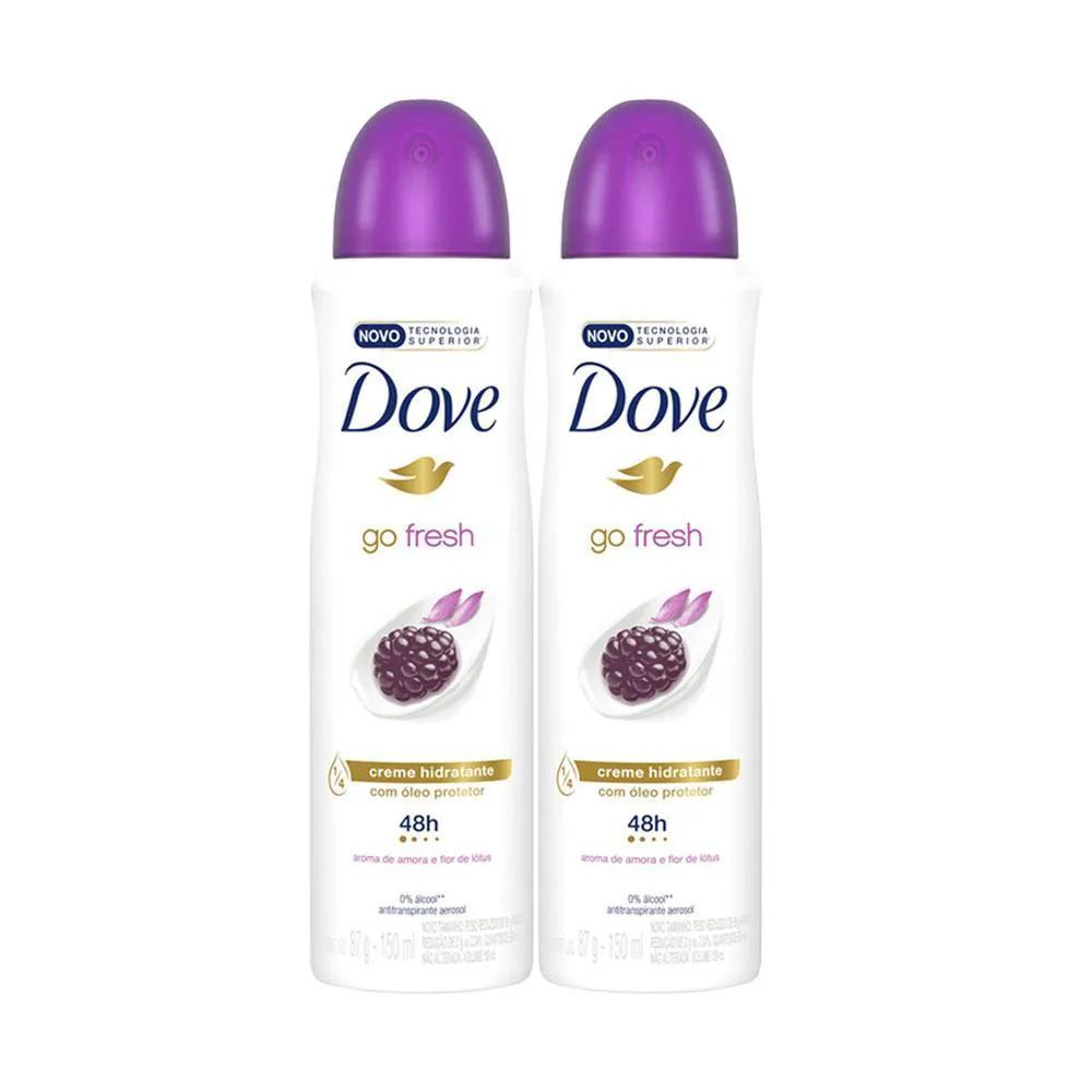 KIT 2 DESODORANTES DOVE NUTRITIVE SECRETS ANTITRANSPIRANTE AEROSSOL LAVANDA E FLORES BRANCAS 150ML