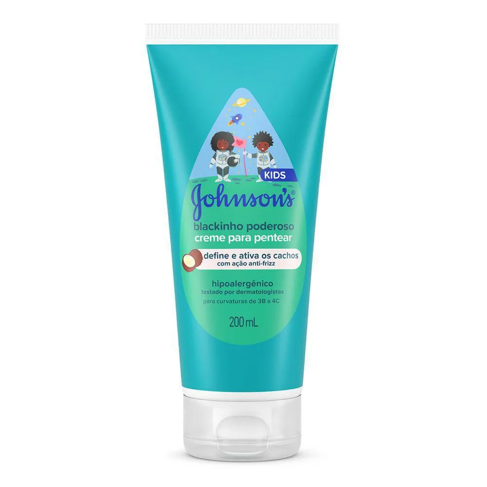 CREME PARA PENTEAR INFANTIL JOHNSON'S BABY BLACKINHO PODEROSO 200ML