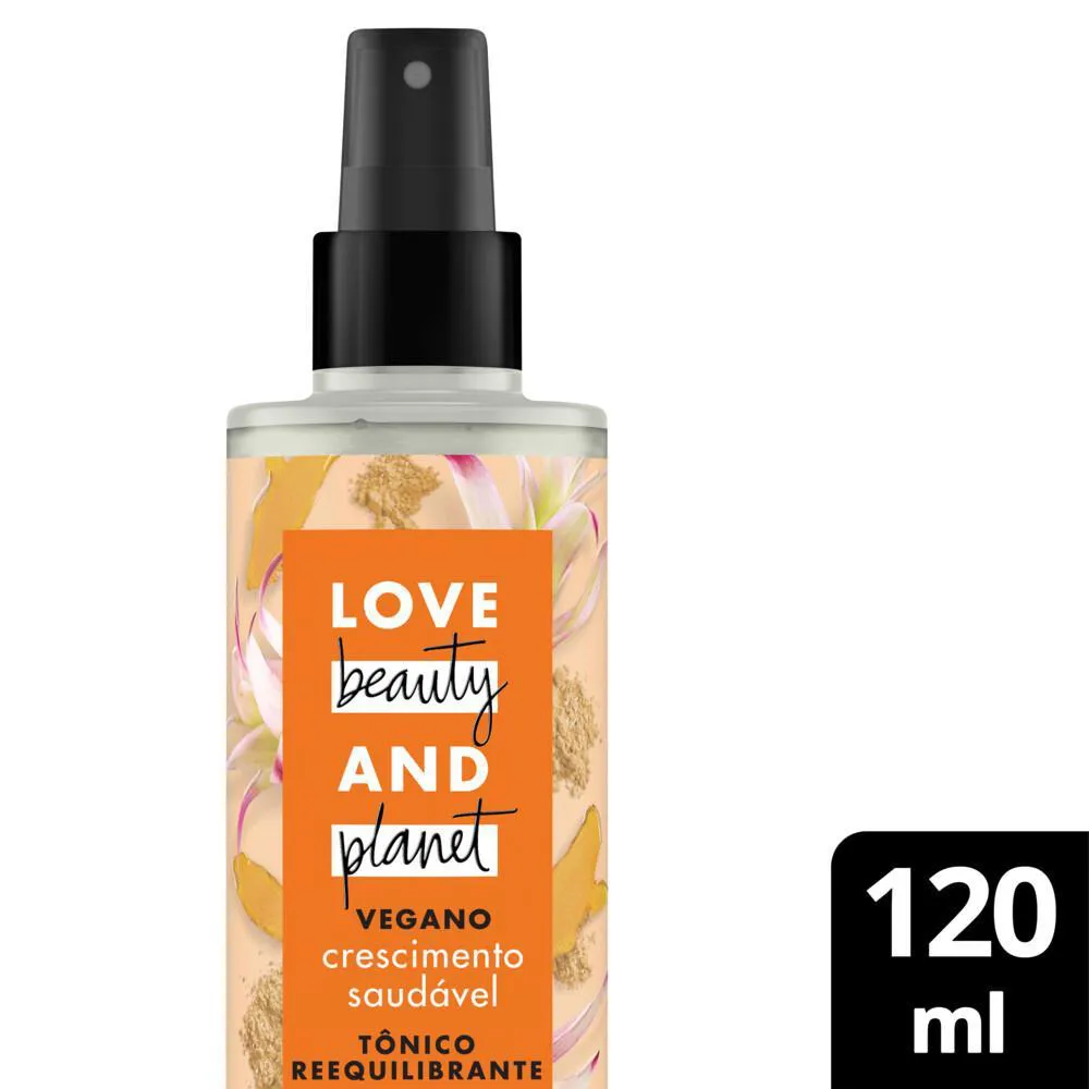 TôNICO REEQUILIBRANTE LOVE BEAUTY & PLANET CRESCIMENTO SAUDáVEL FRASCO 120ML