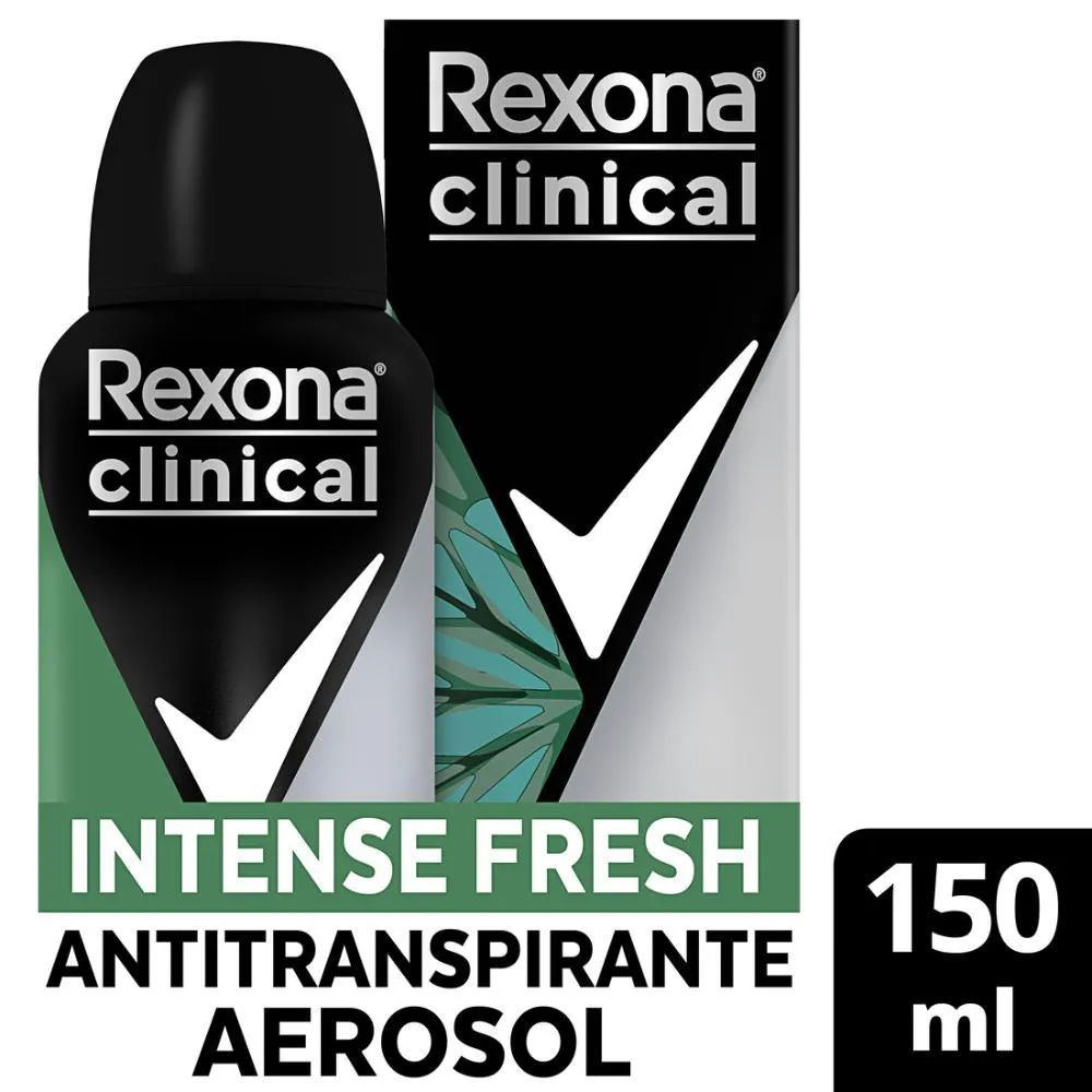 DESODORANTE ANTITRANSPIRANTE AEROSSOL REXONA CLINICAL INTENSE FRESH 96H 150ML
