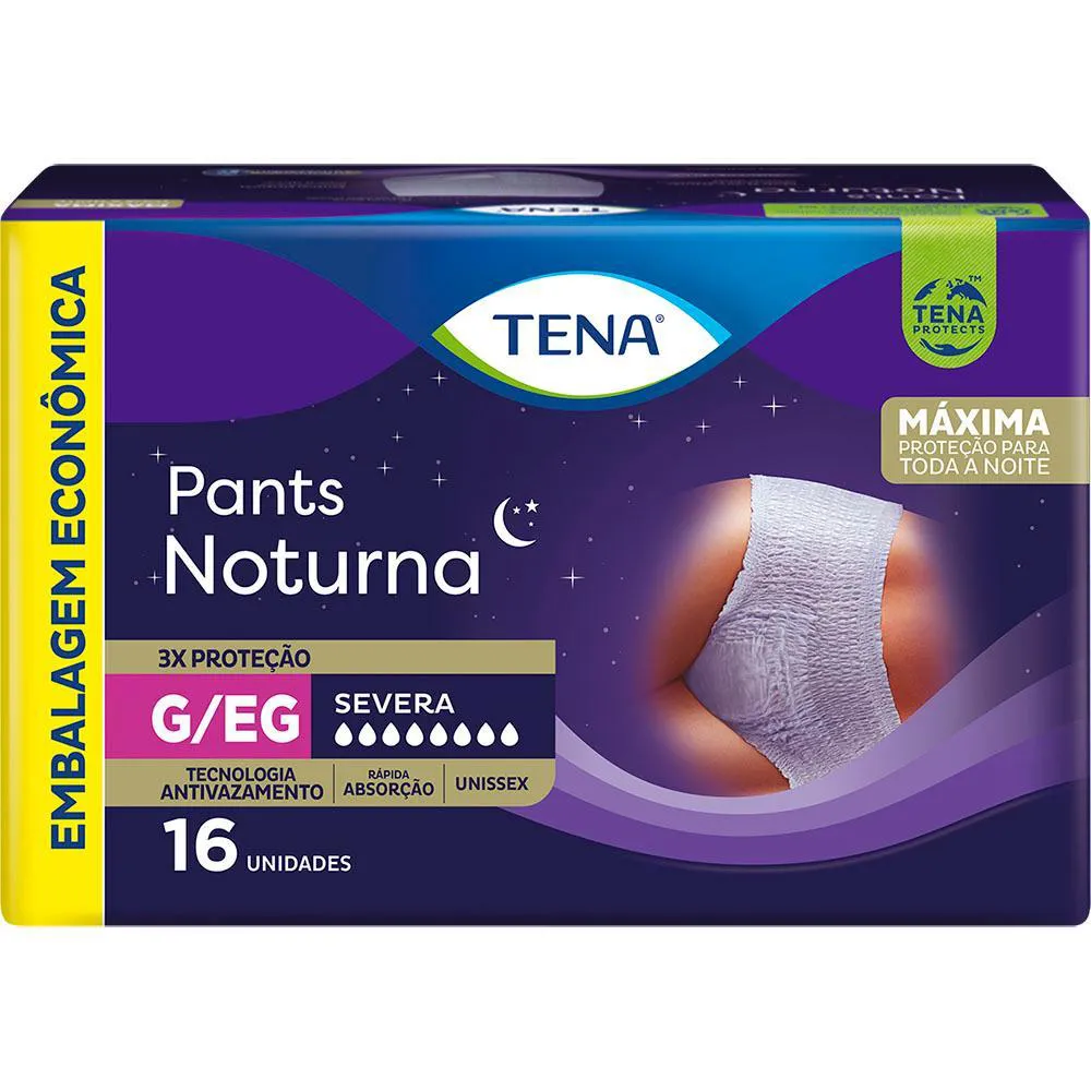 ROUPA íNTIMA TENA PANTS NOTURNA G/EG 16 UNIDADES