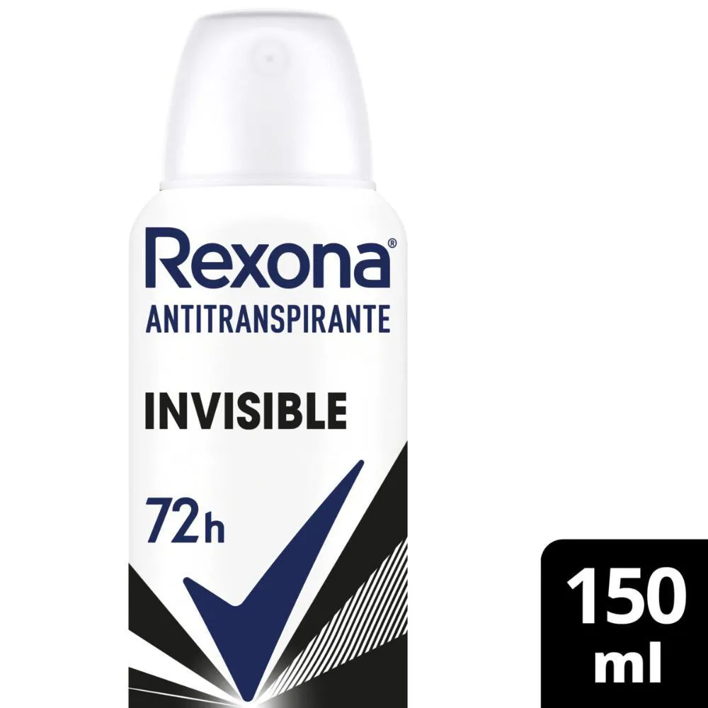 DESODORANTE ANTITRANSPIRANTE REXONA FEMININO INVISíVEL 72 HORAS 150ML