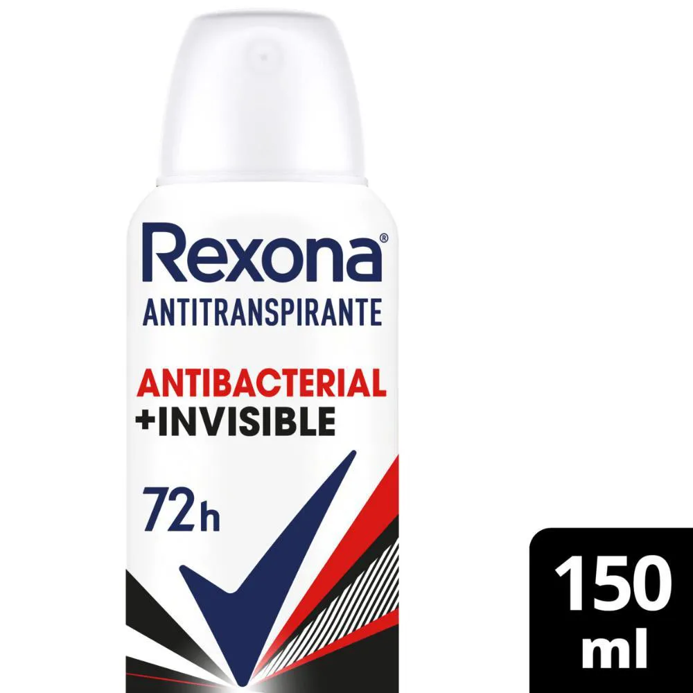 Desodorante Antitranspirante Aerossol Rexona Feminino Antibacterial + Invisible 150ml
