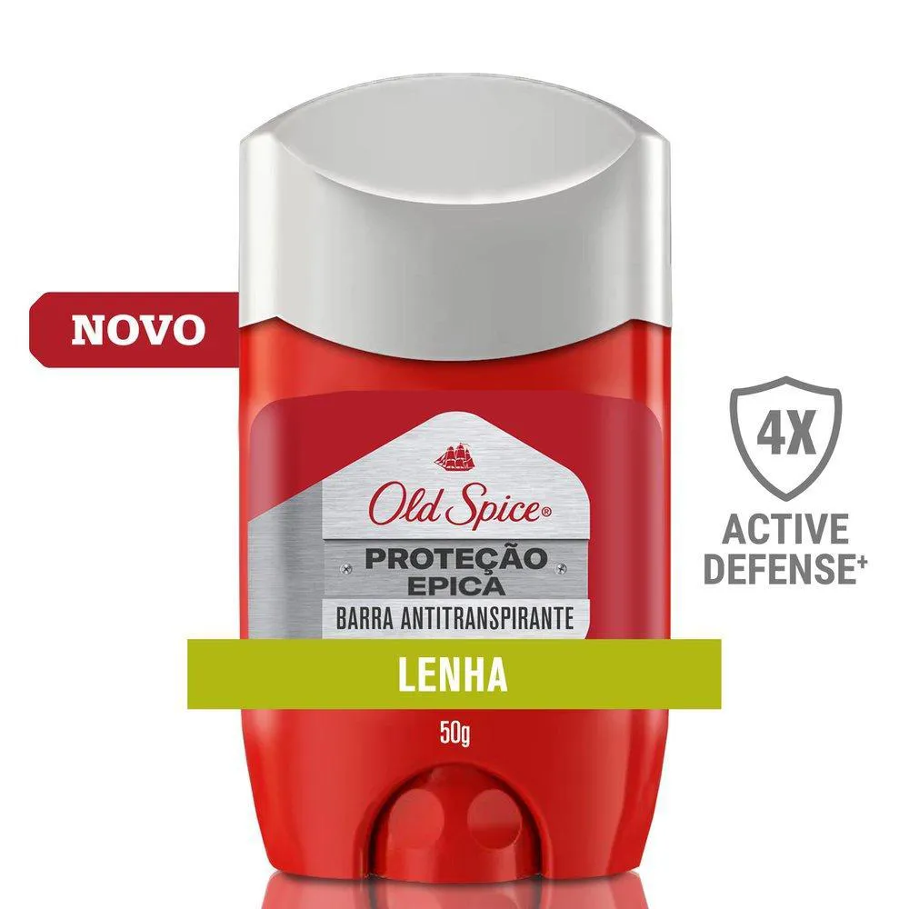 DESODORANTE EM BARRA OLD SPICE PROTEçãO ÉPICA LENHA 50G