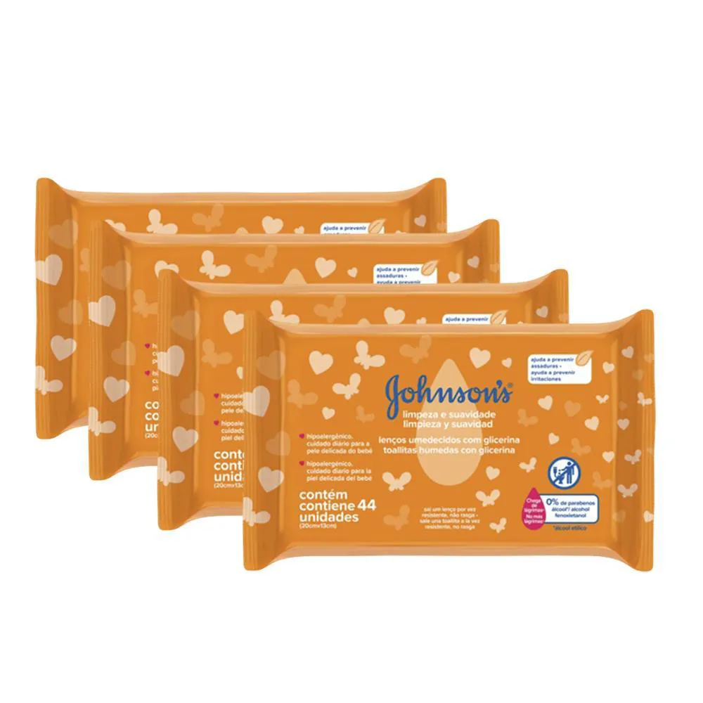 Kit 176 KIT 176 TOALHINHAS JOHNSON'S LIMPEZA E SUAVIDADE | Droga Raia