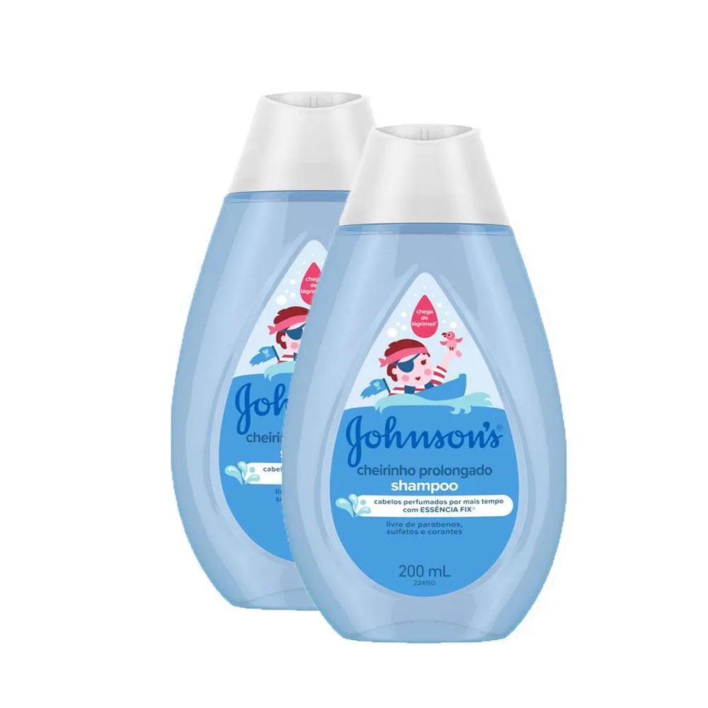 KIT 2 SHAMPOOS JOHNSON'S BABY CHEIRINHO PROLONGADO 200ML