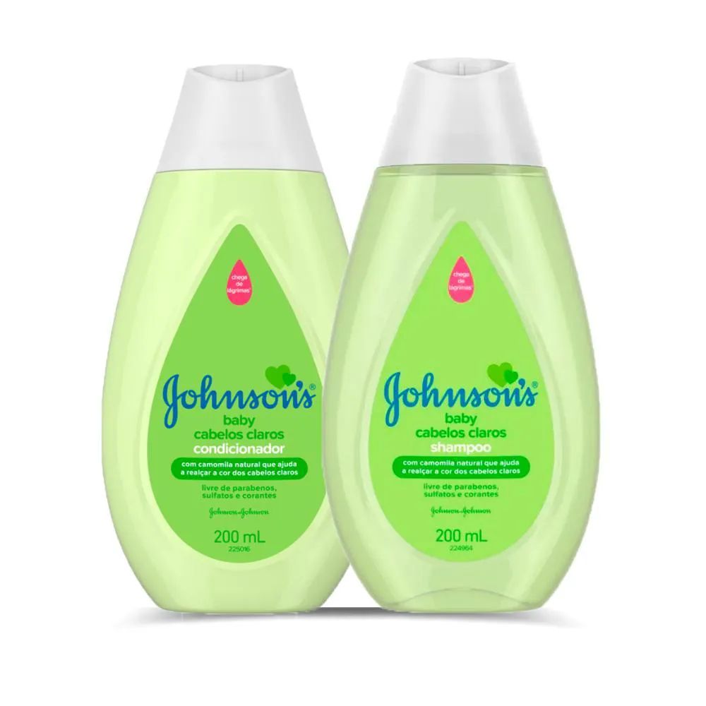 KIT JOHNSON'S SHAMPOO 200ML E CONDICIONADOR 200ML CABELOS CLAROS
