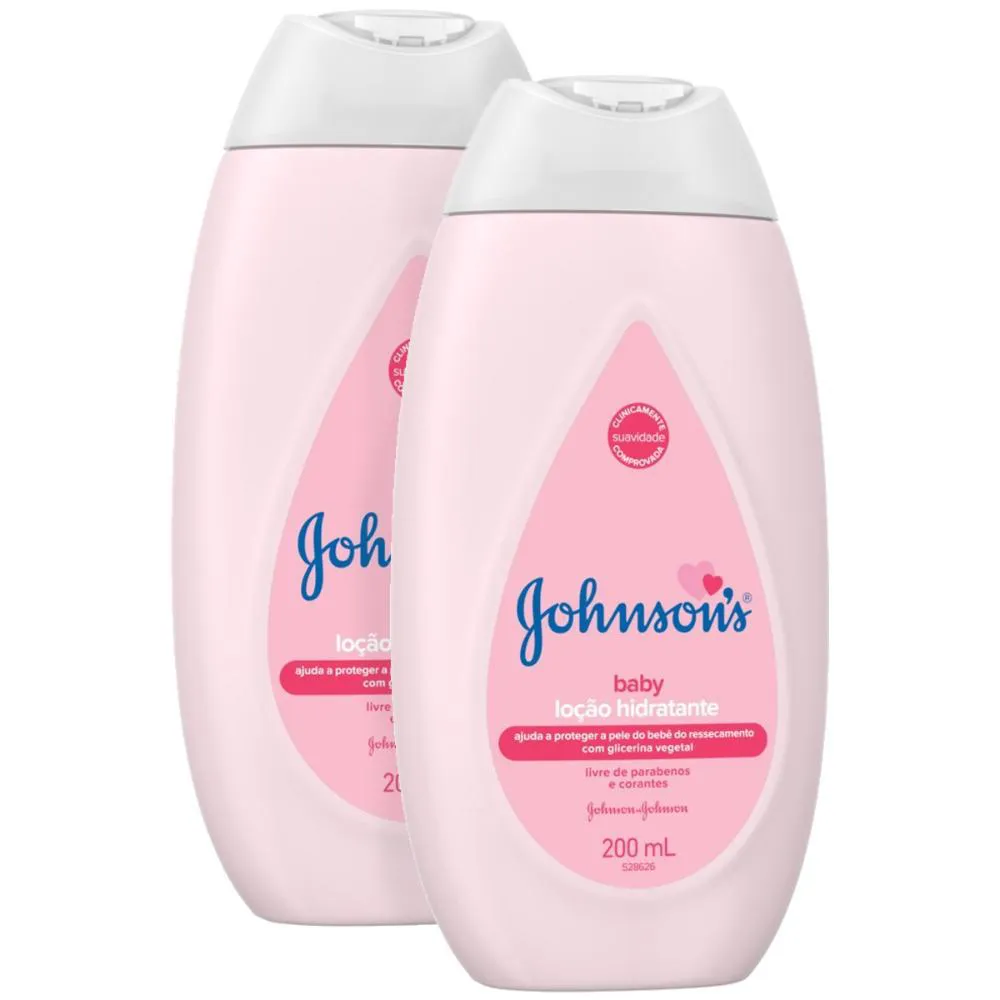 KIT 2 LOçãO HIDRATANTE JOHNSON'S BABY 200ML