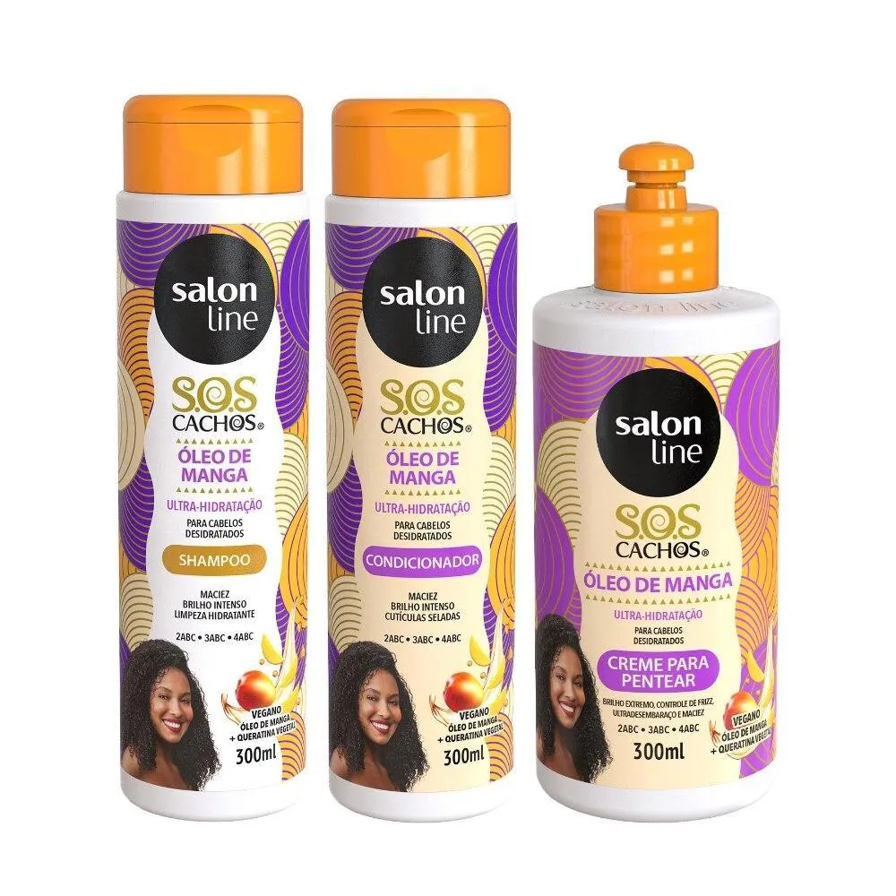 KIT SOS CACHOS ÓLEO DE MANGA COM CREME PARA PENTEAR