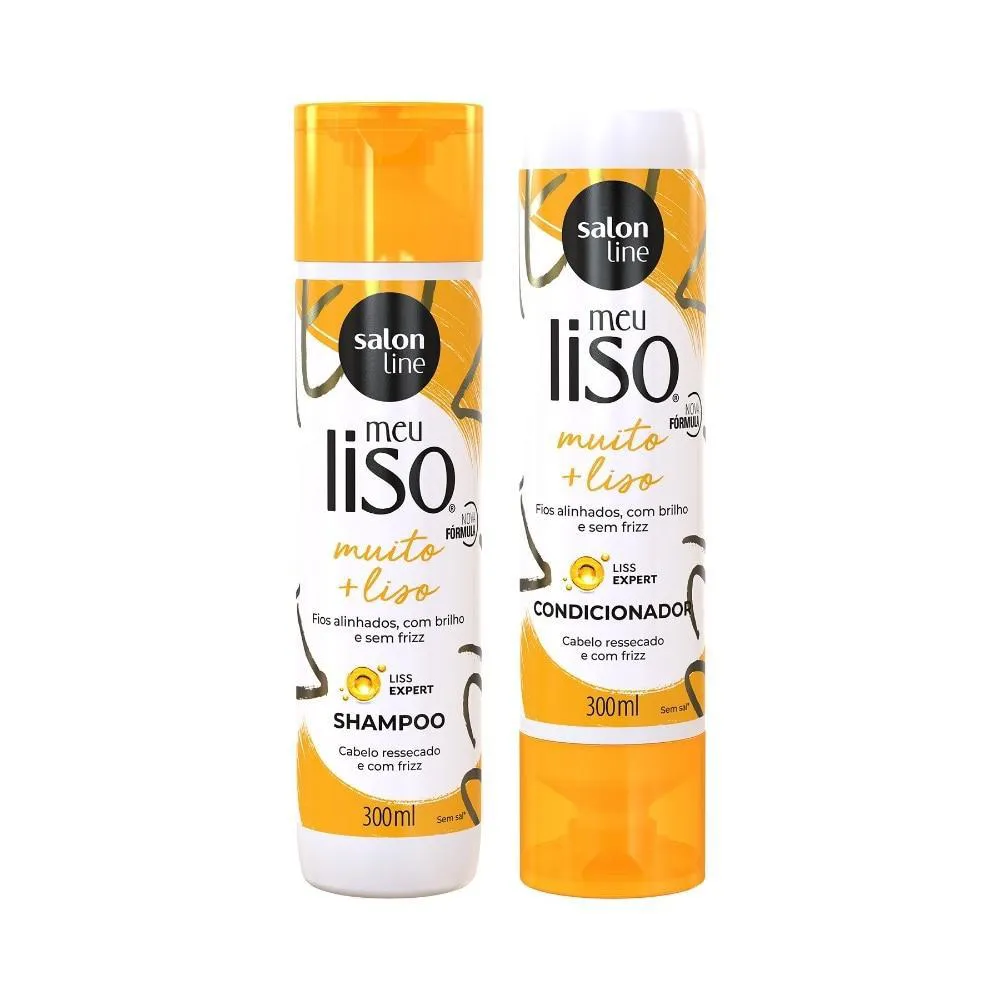 KIT SHAMPOO E CONDICIONADOR MEU LISO MUITOELISO SALON LINE