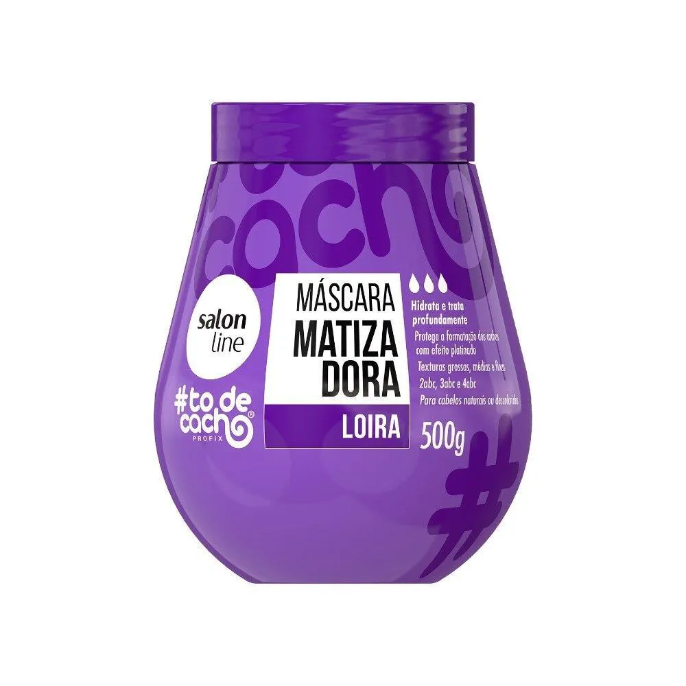 MáSCARA DE HIDRATAçãO MATIZADORA TODECACHO LOIROS LIBERADO SALON LINE 500G