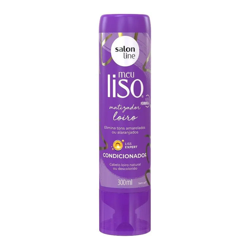 Condicionador Vegano Matizador Salon Line Meu Liso Loiro Matizado Eliminação de Tom Amarelado 300ml