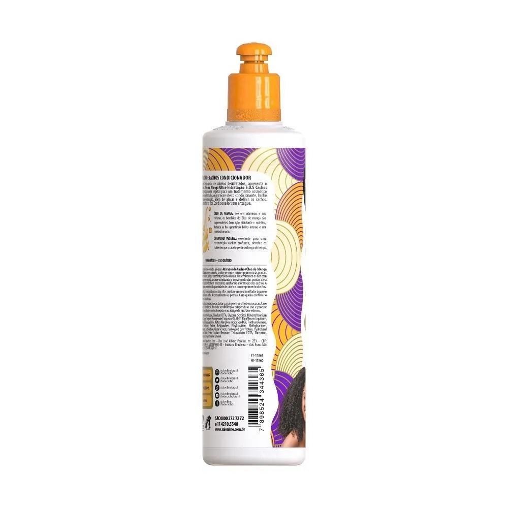 ATIVADOR DE CACHOS SOS CACHOS ÓLEO DE MANGA SALON LINE 300ML