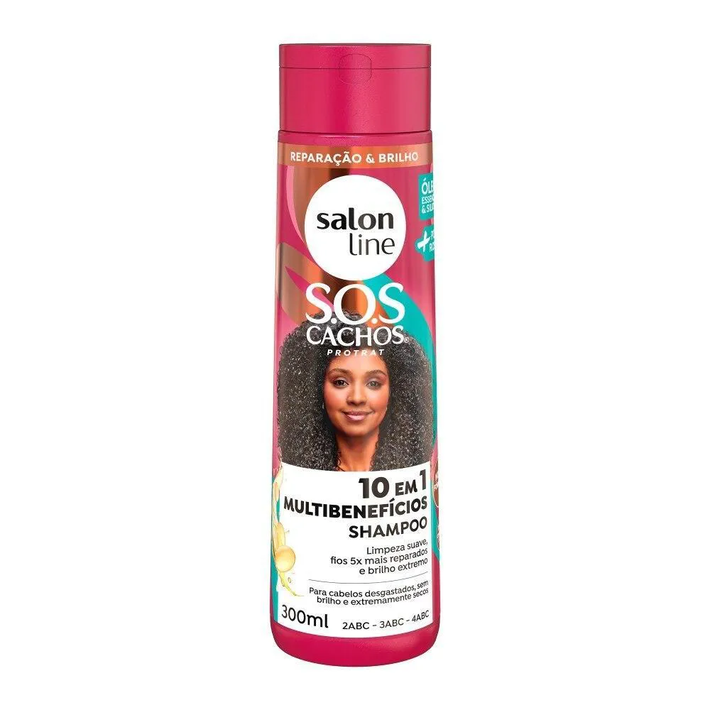 Shampoo Vegano Salon Line SOS Cachos + Poderosos Reparação 300ml