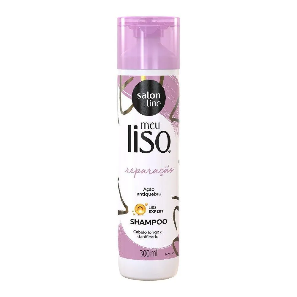 SALON LINE, SHAMPOO, MEU LISO, REPARAçãO, VEGANO - CABELOS LISOS, 300 ML