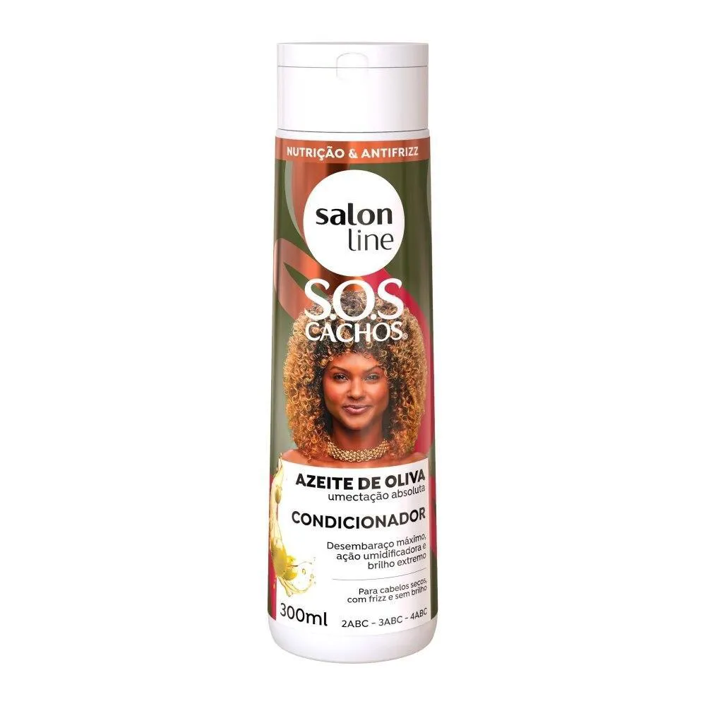 Condicionador Vegano Anticaspa Salon Line S.O.S Cachos Azeite de Oliva 300ml
