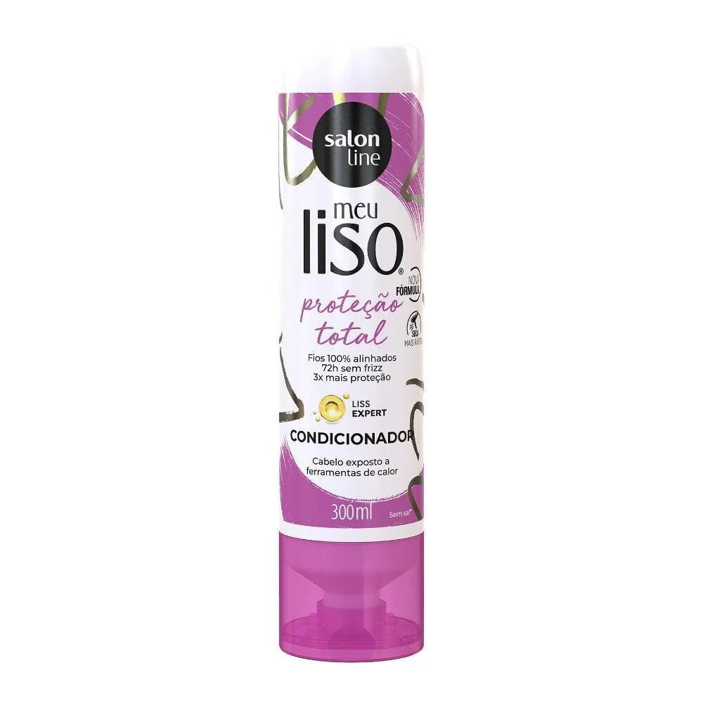 Condicionador Vegano Salon Line Meu Liso Proteção Total 300ml