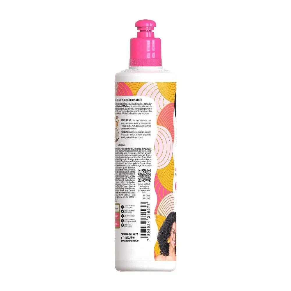 ATIVADOR DE CACHOS SOS CACHOS MEL CACHOS INTENSOS SALON LINE 300ML