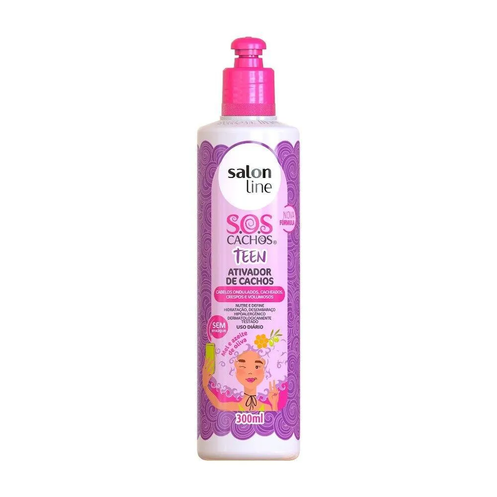ATIVADOR DE CACHOS SOS CACHOS TEEN SALON LINE 300ML