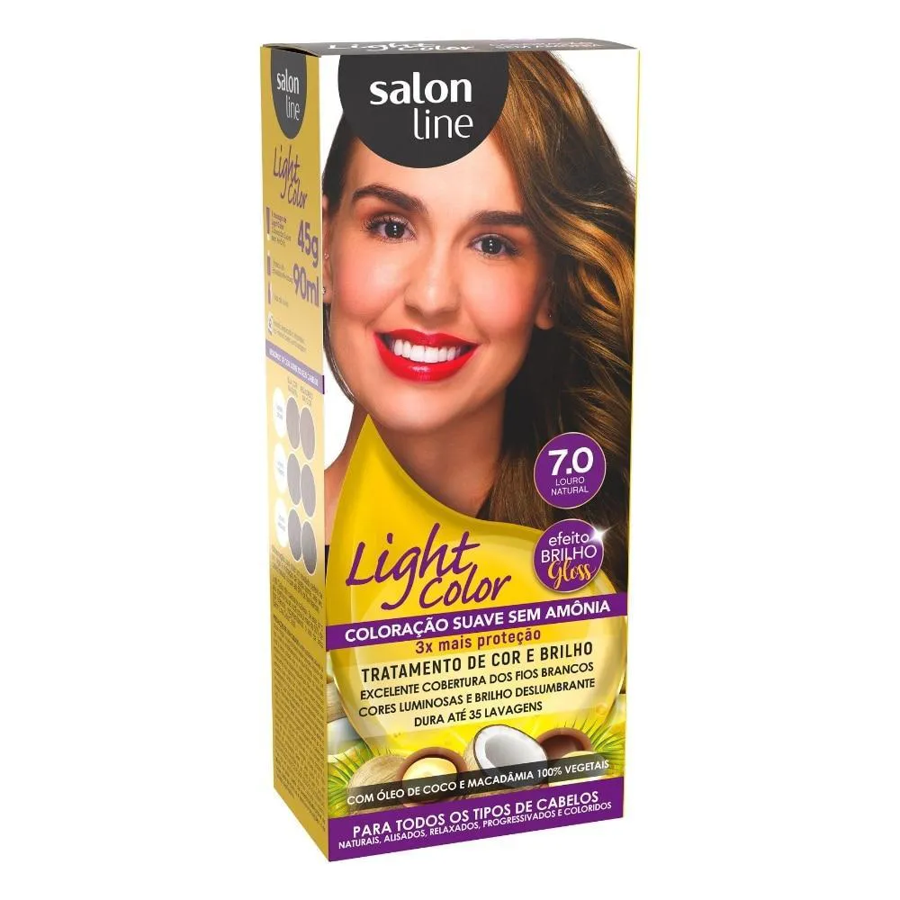 COLORAçãO SUAVE LIGHT COLOR 7.0 LOURO NATURAL SALON LINE