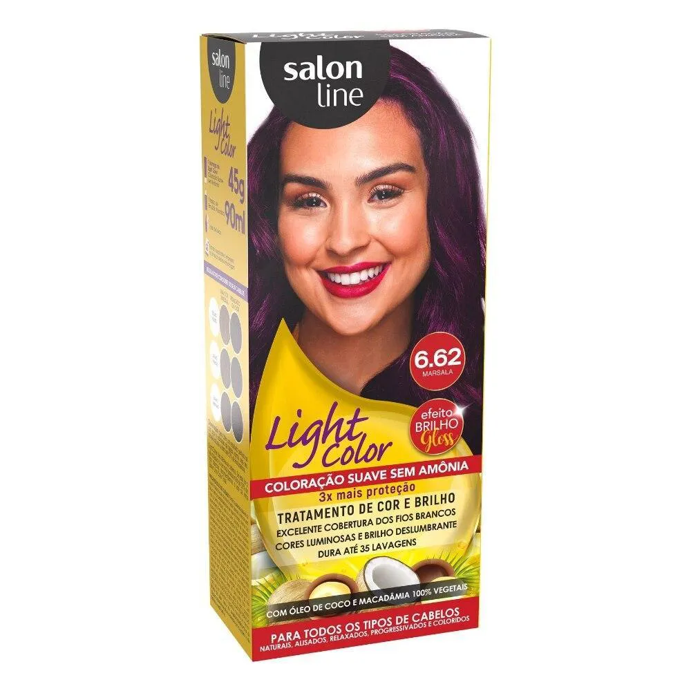 COLORAçãO SUAVE LIGHT COLOR 6.62 MARSALA SALON LINE