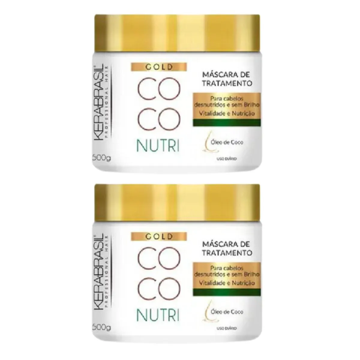 KIT C2 MáSCARA TRATAMENTO NUTRI COCO GOLD 500G – KERABRASIL