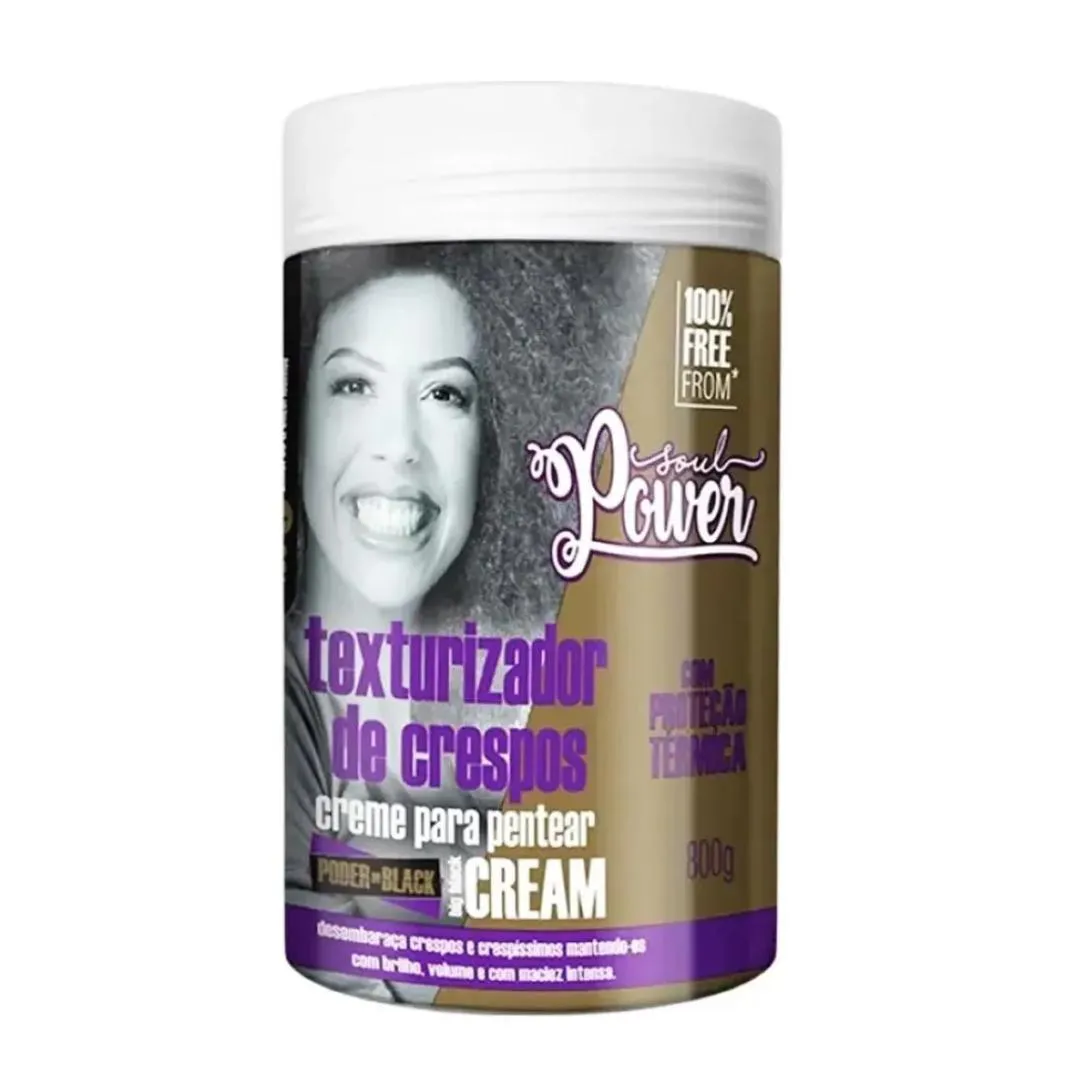 TEXTURIZADOR DE CRESPOS CREME CREAM BLACK 800G – SOUL POWER
